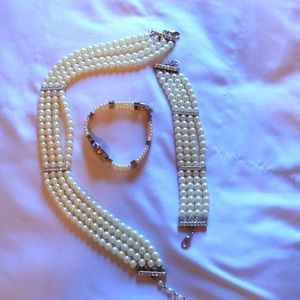 Choker with matching bracelet and watch